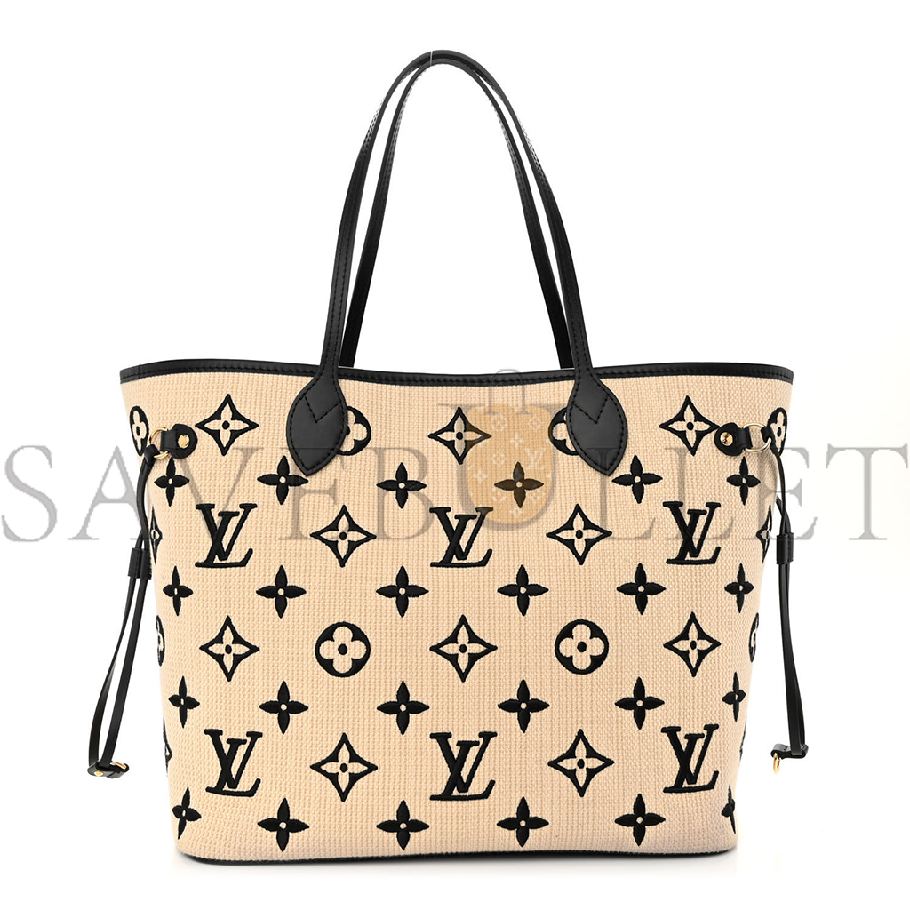 LOUIS VUITTON NEVERFULL MM BEIGE BLACK M22838 (31*28*14cm)